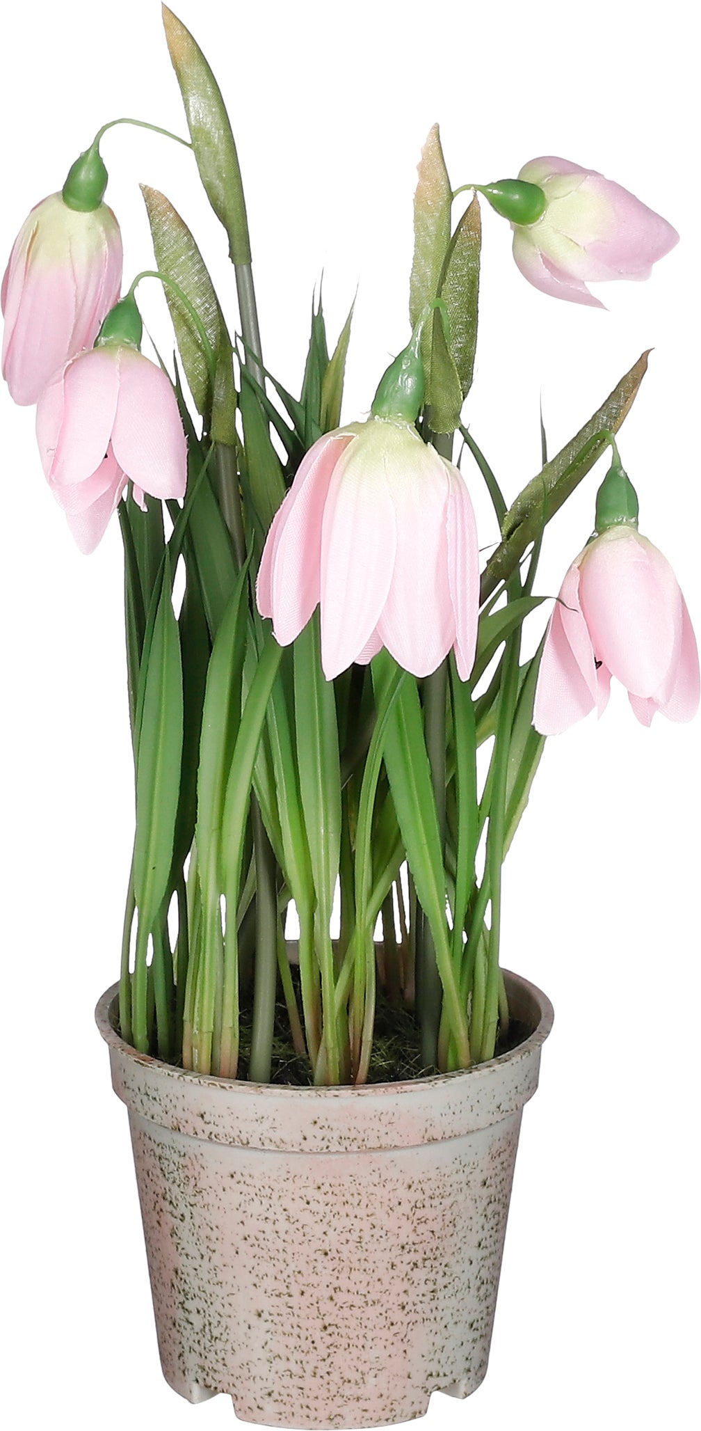 Mica Decorations kunstplant Kievitsbloem roze H 12 D 12 cm