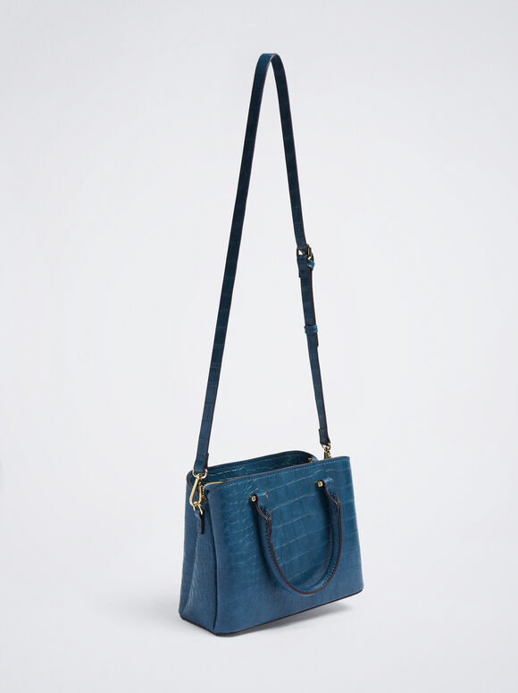 Bolsa urbana com estampa animal - Azul