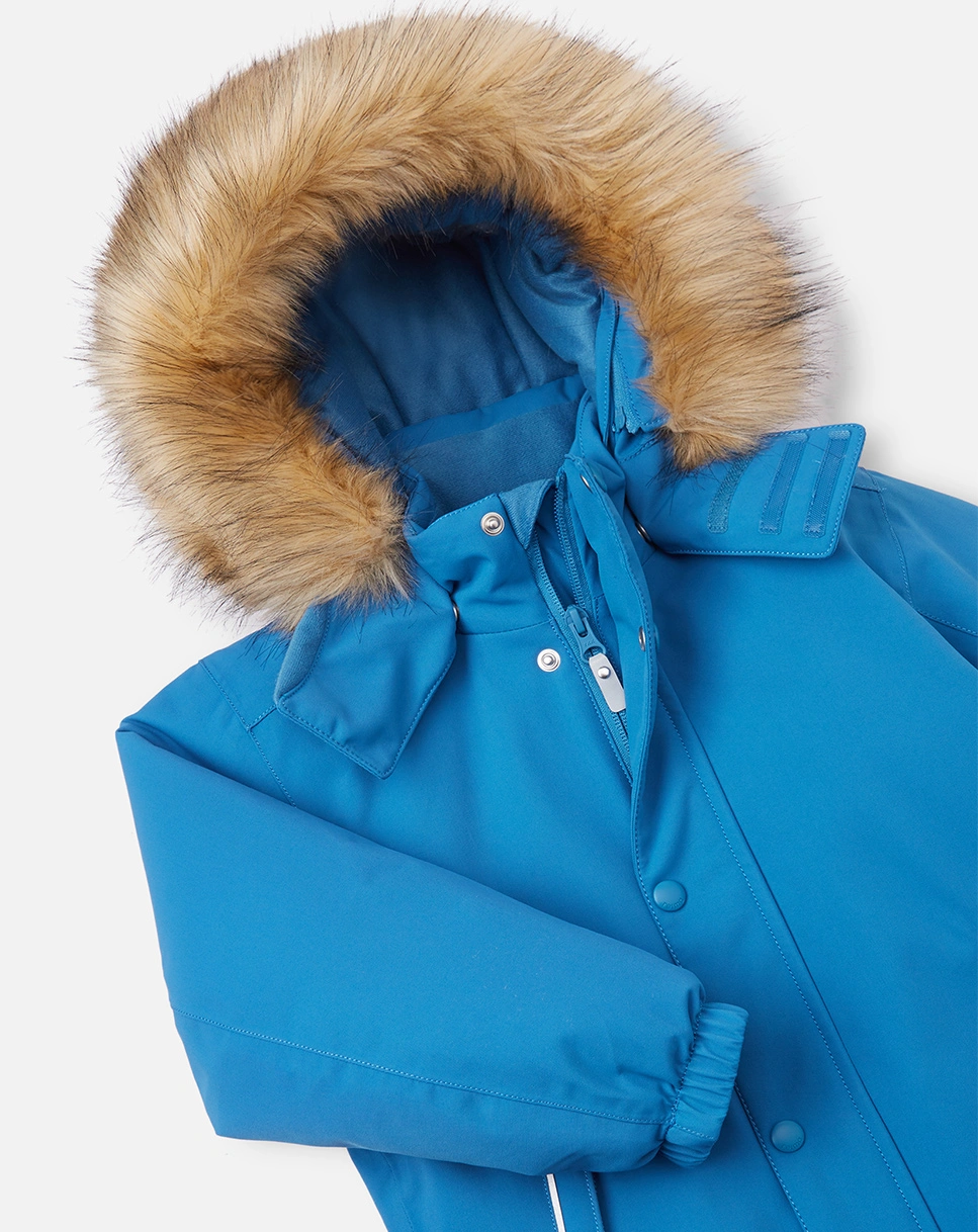 Schneeanzug STAVANGER mit Kunstfellbesatz in soft navy