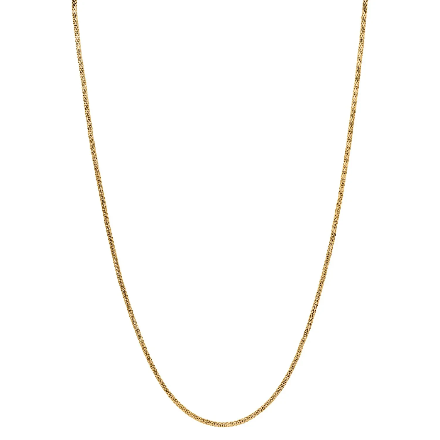 Tom Morris Mini Box Chain Halskæde 18 kt. Forgyldt Rustfrit Stål TM00025