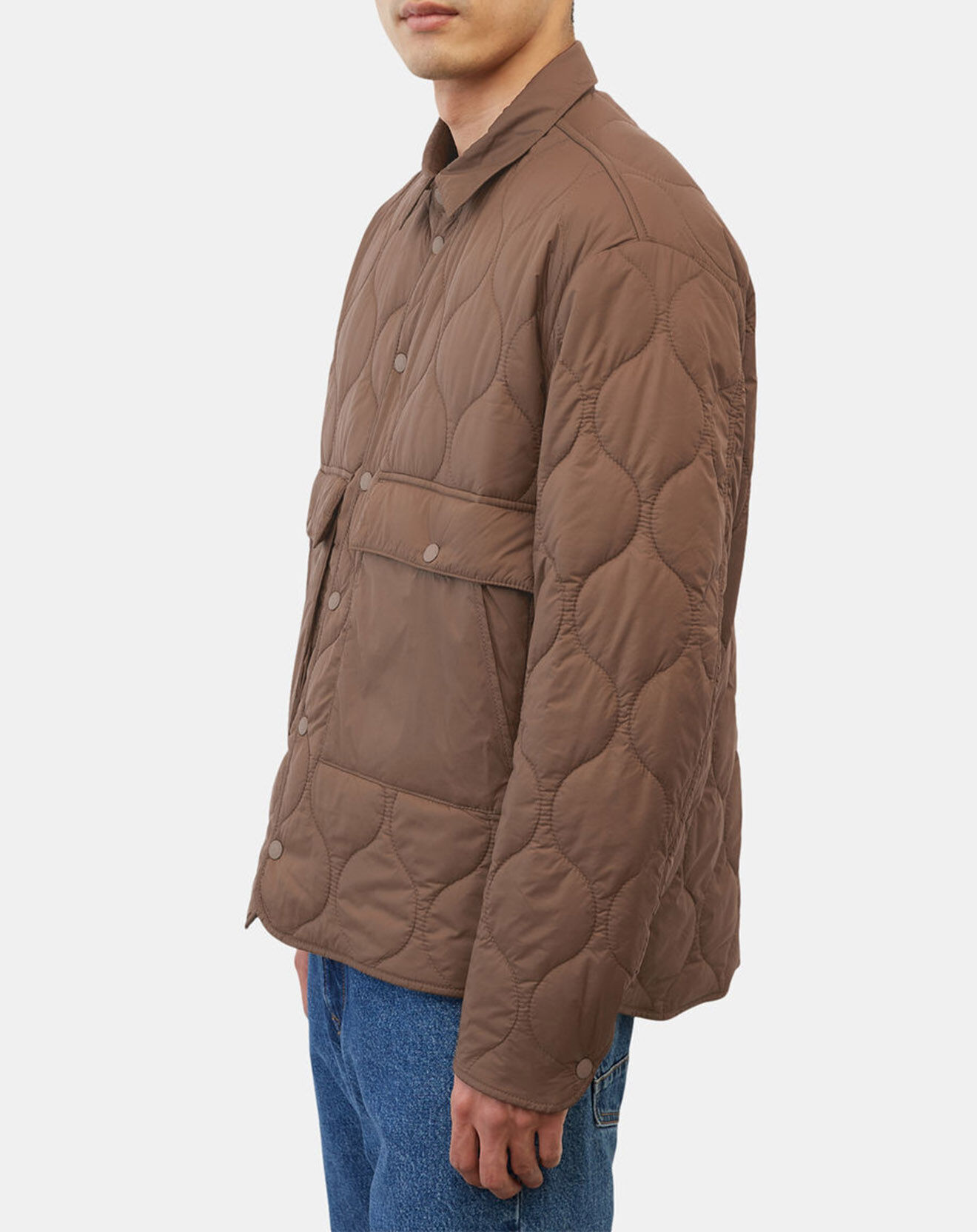 Marc O'Polo Veste Quilt double zip marron
