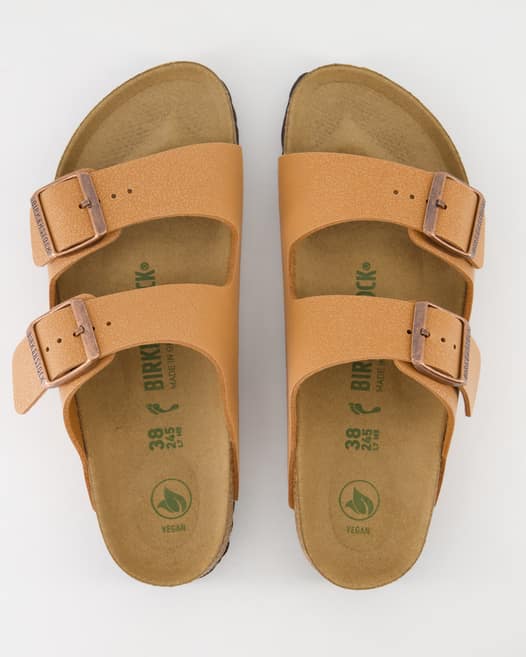 Birkenstock Arizona Vegan Pantoletten in Braun