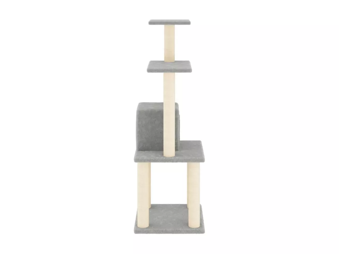 Arbre à chat avec griffoirs en sisal Gris clair 105 cm