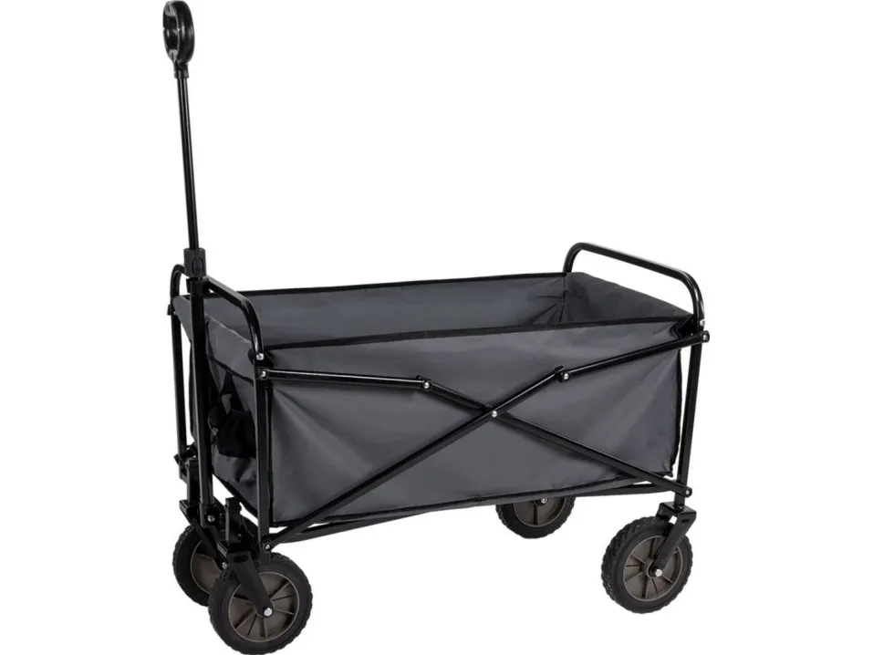 CAMP ACTIVE Vandre- og strandtrolley sammenklappelig 82X52X63cm med håndtag