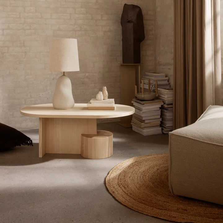 Ferm Living - Eternal Oval Jute Teppich, 140 x 240 cm, natur