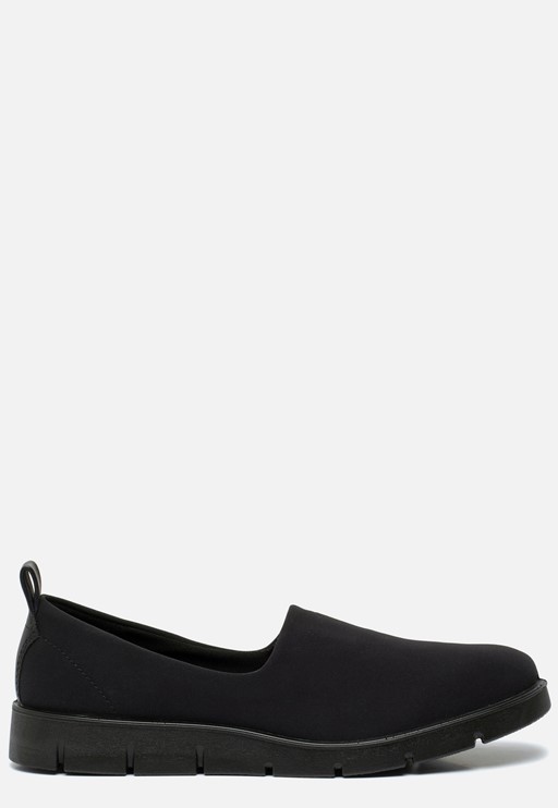 Ecco Bella W Instappers zwart Textiel