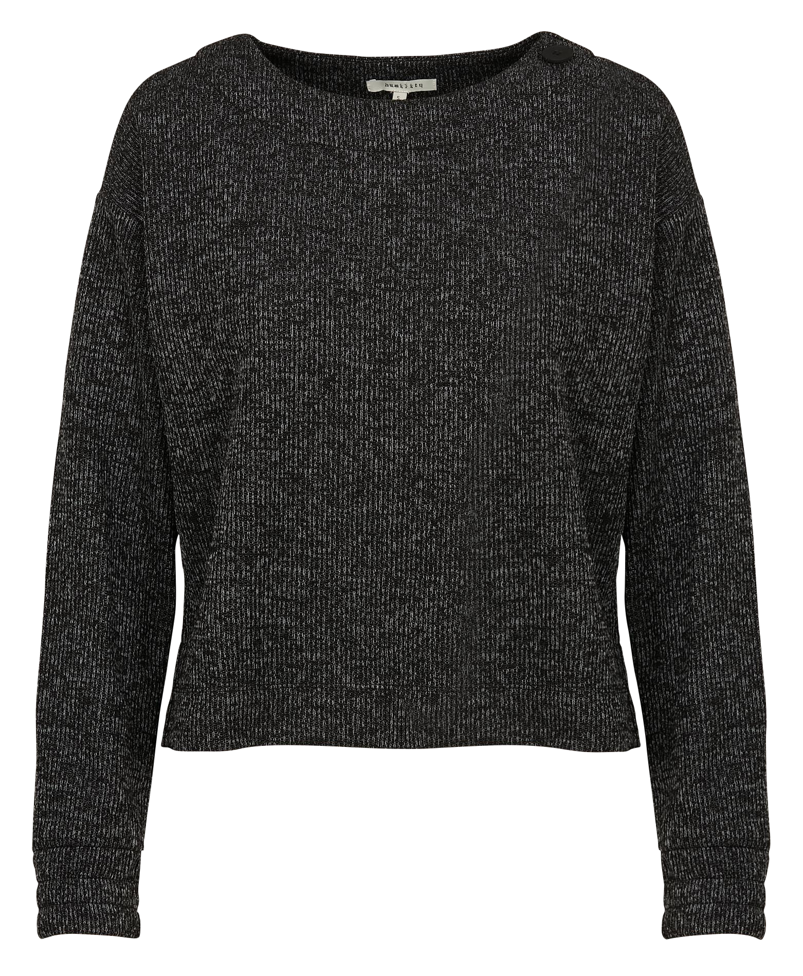 Pull droit côté col bateau | Noir