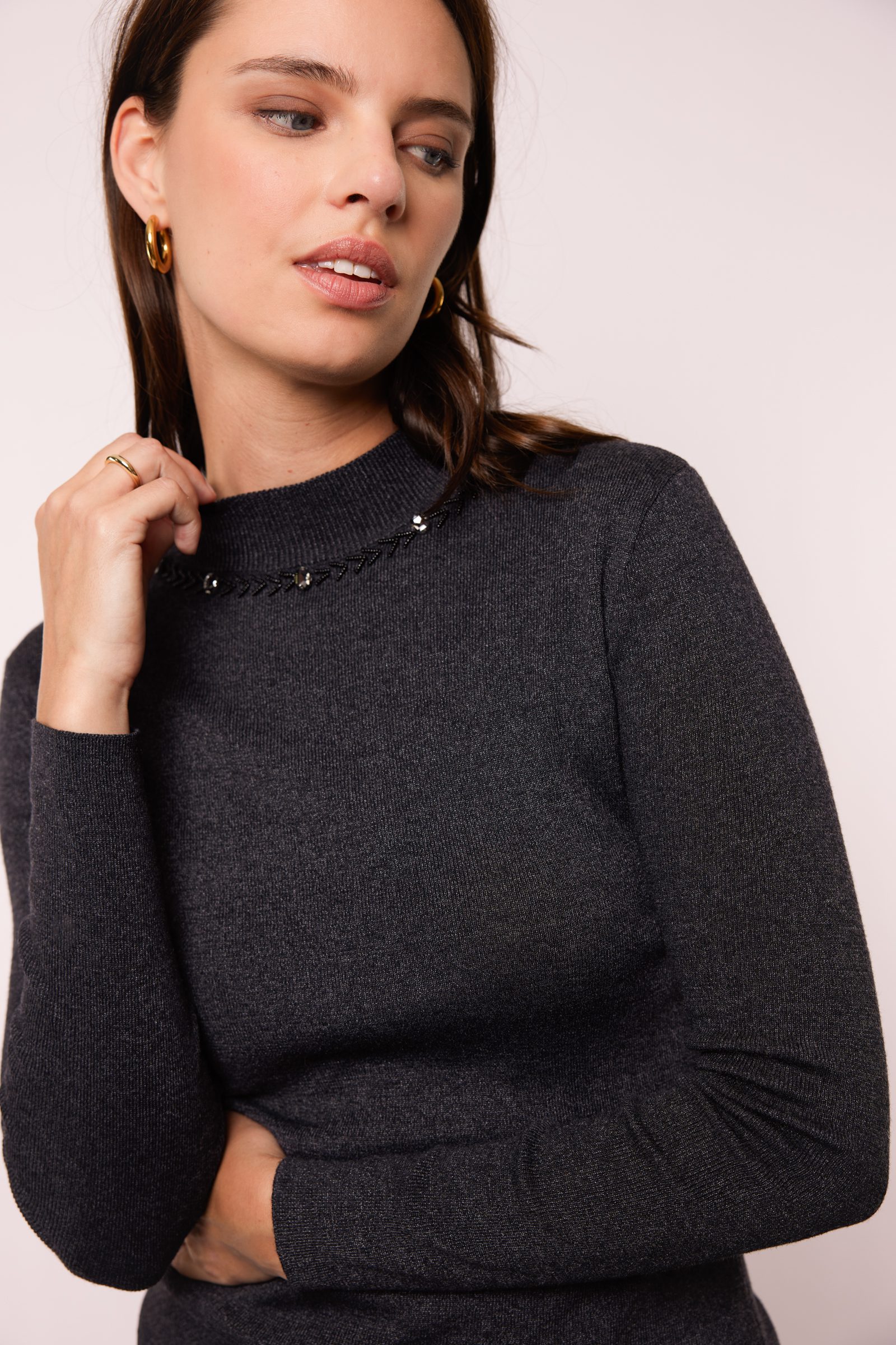 G-maxx - Kamille Knitted Top - Night Grey
