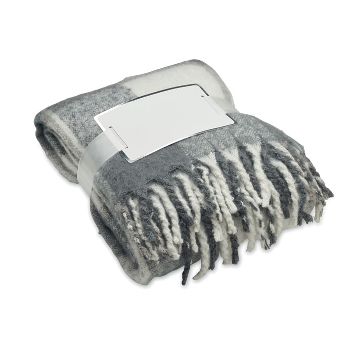 GiftRetail MO2382 - QUET Couverture en mohair à carreaux