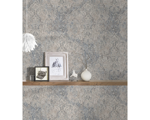 Vliesbehang 38093-1 Mata Hari vintage ornament beige