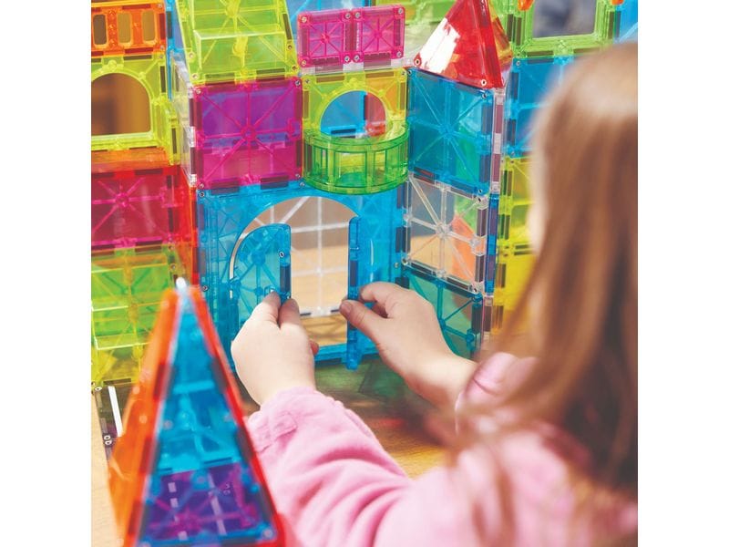 Magna-Tiles City Center 110 Teile City Center Bau- und Fahrzeugset mit 110 magnetischen Teilen