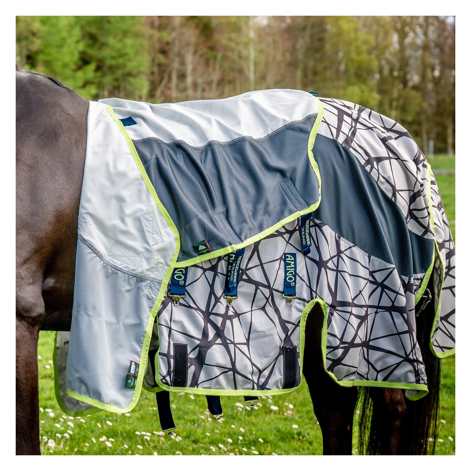 HORSEWARE AMIGO Weide- und Fliegendecke 3-in-1 Camofly - camoprint/lime