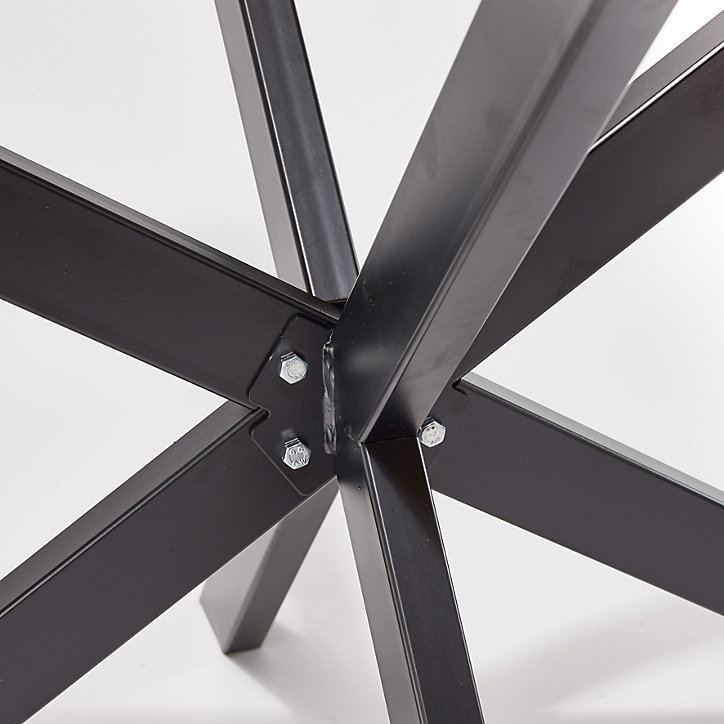 Pied de table central Mottez en acier noir H. 71 x P. 116 cm