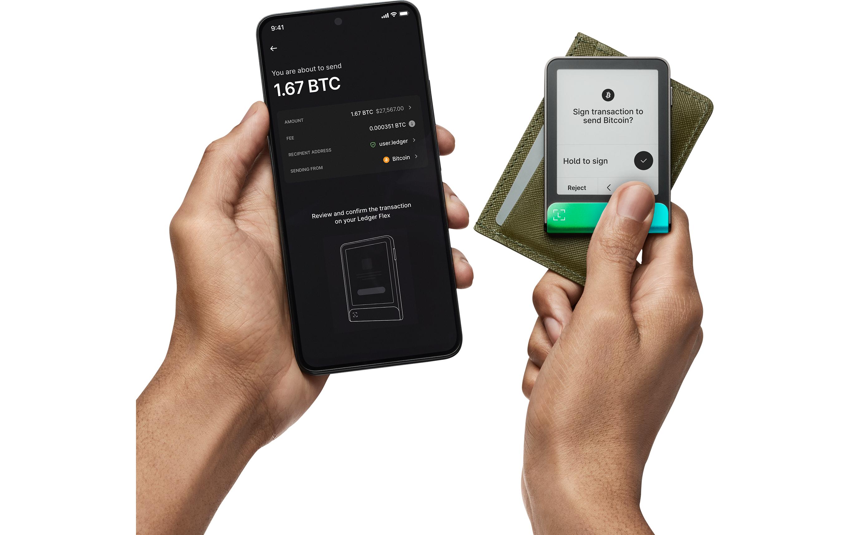 Flex Oxidate Green<br>Hardware-Wallet für Schutz digitaler Vermögenswerte inkl. Recovery Key
