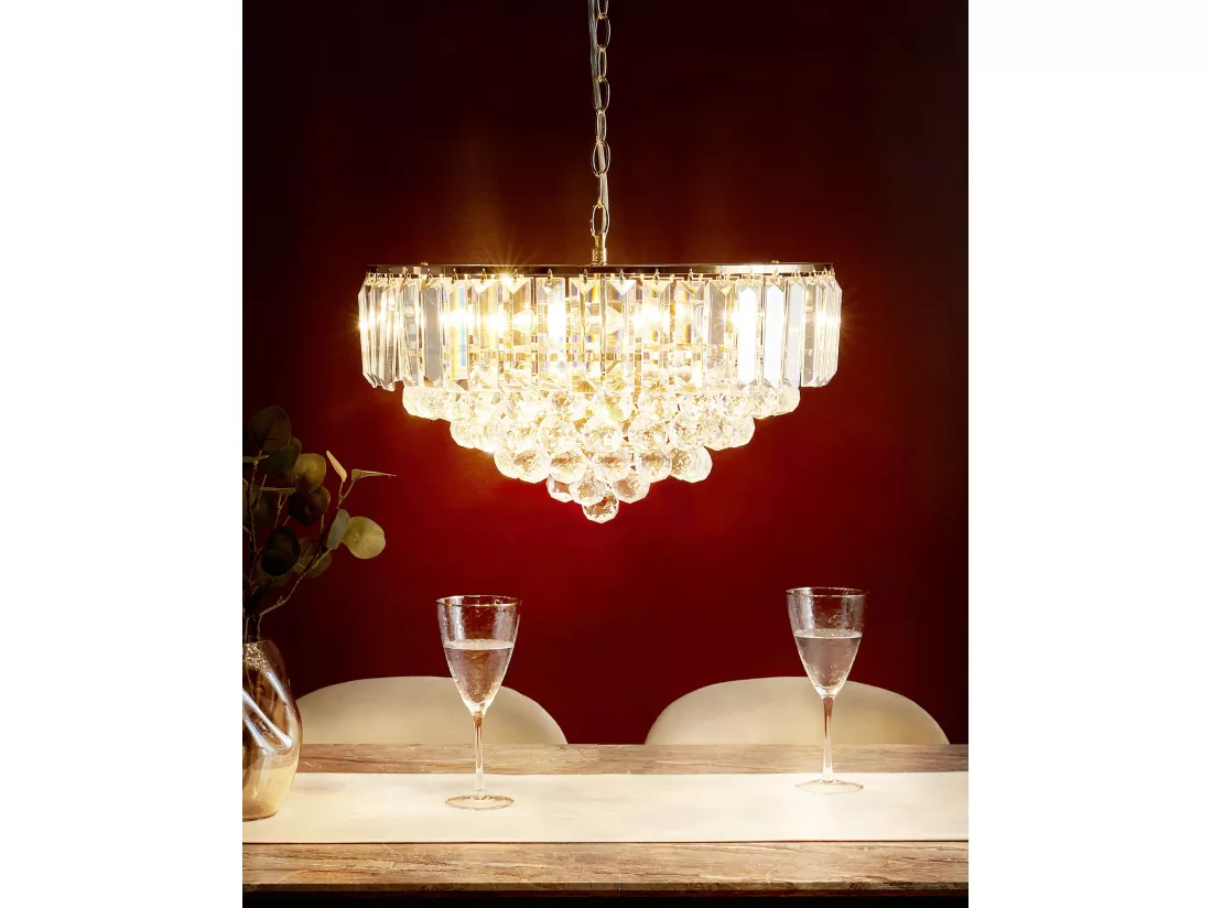 Lustre ACHEIRO L Cristal Doré