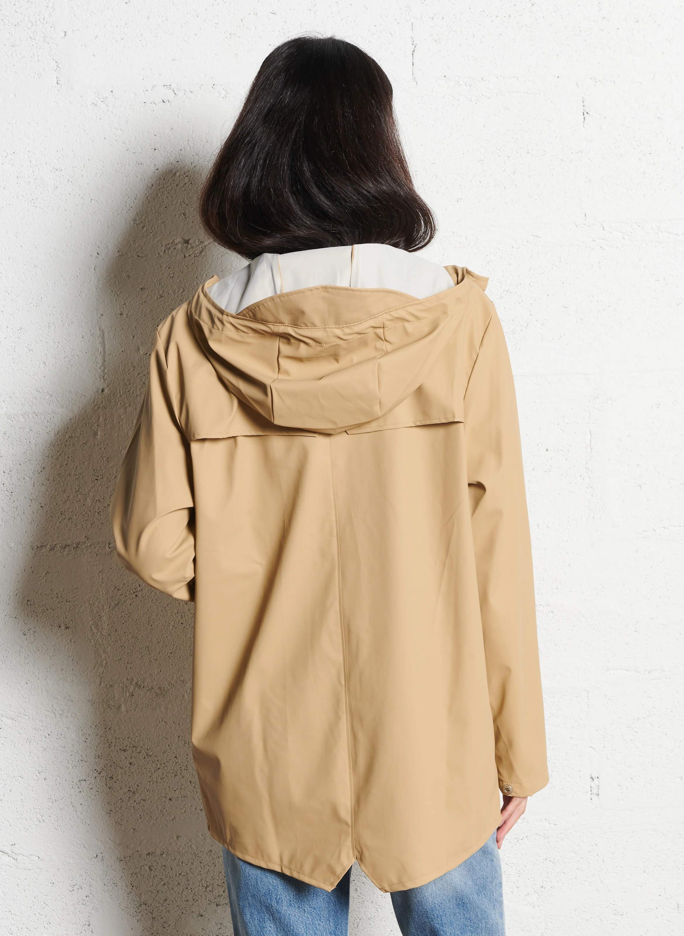Coupe-vent imperméable à capuche | Beige