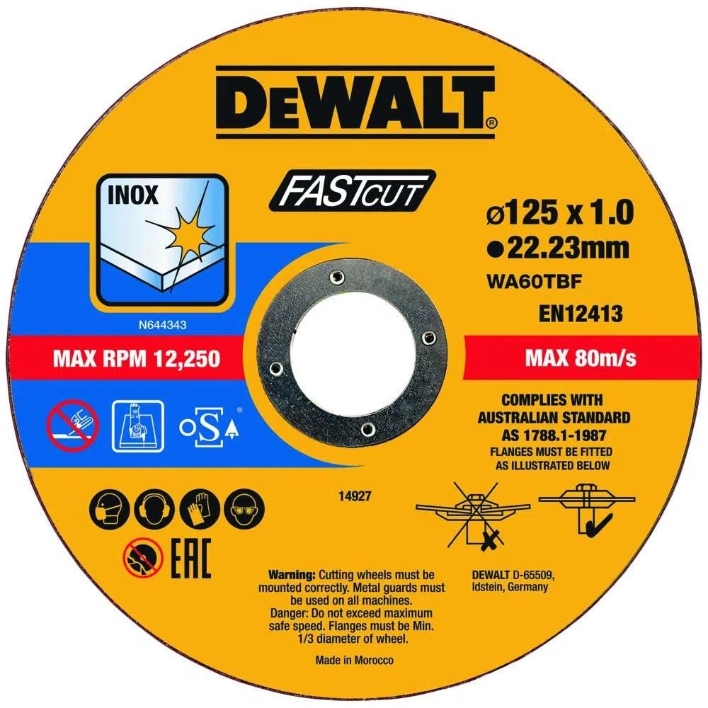 DeWALT DT20540 Doorslijpschijven 125x22.2x1mm metaal VE=100