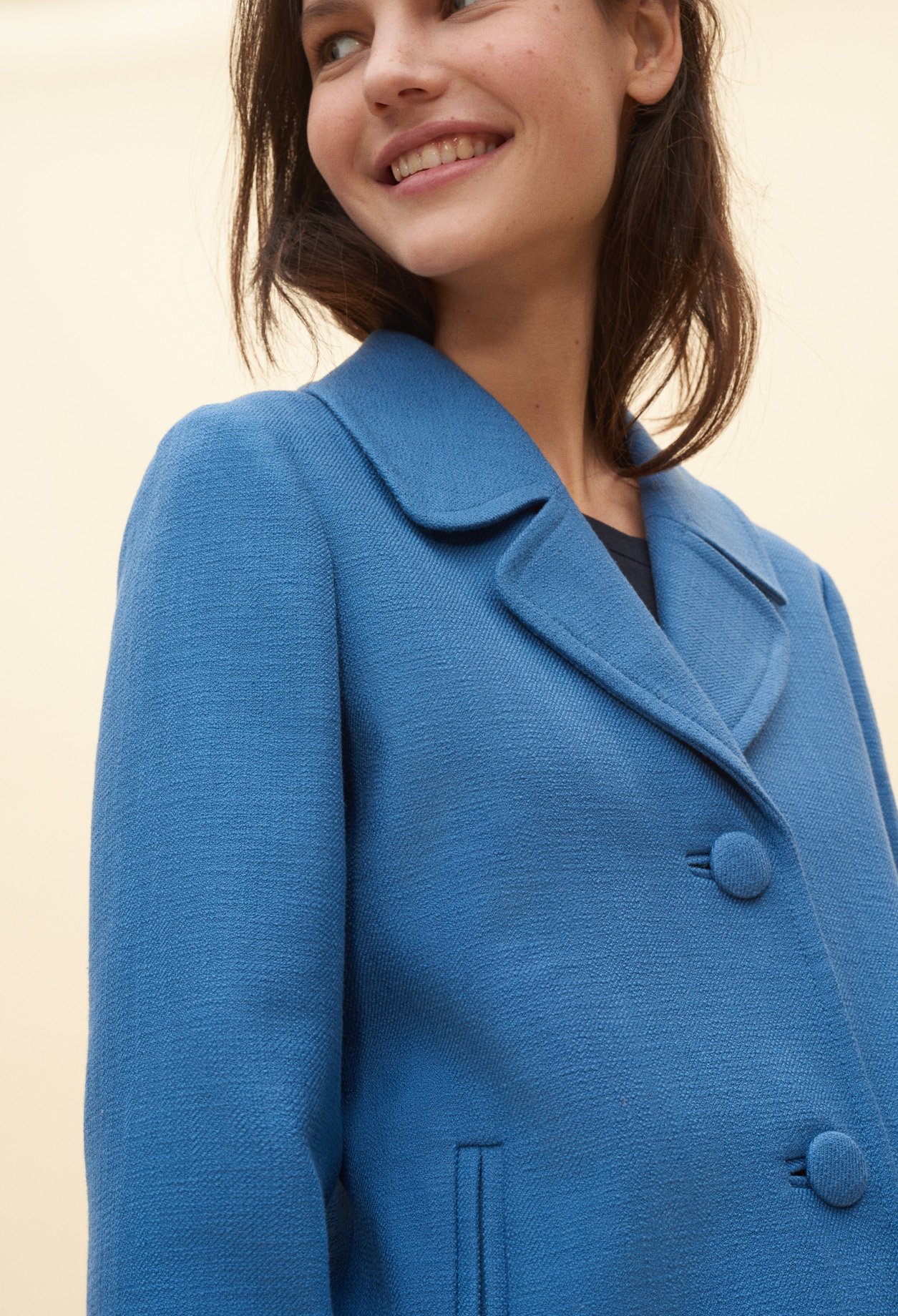 Manteau mi-long en coton