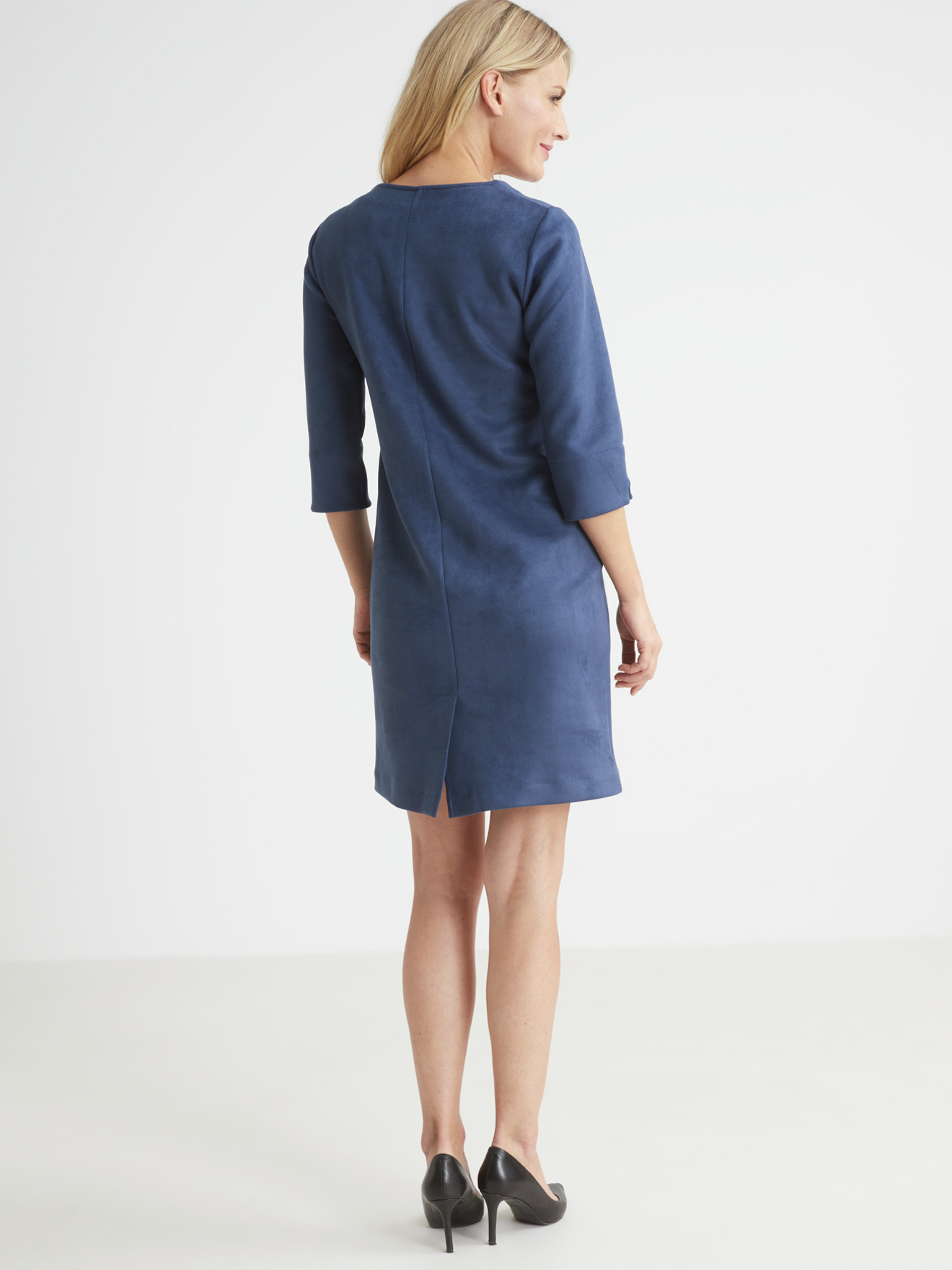 Robe droite en suédine