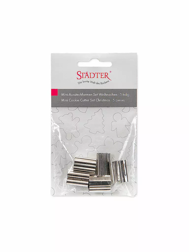 STAEDTER Ausstecher - Weihnachten - Mini - Set, 5-teilig silber
