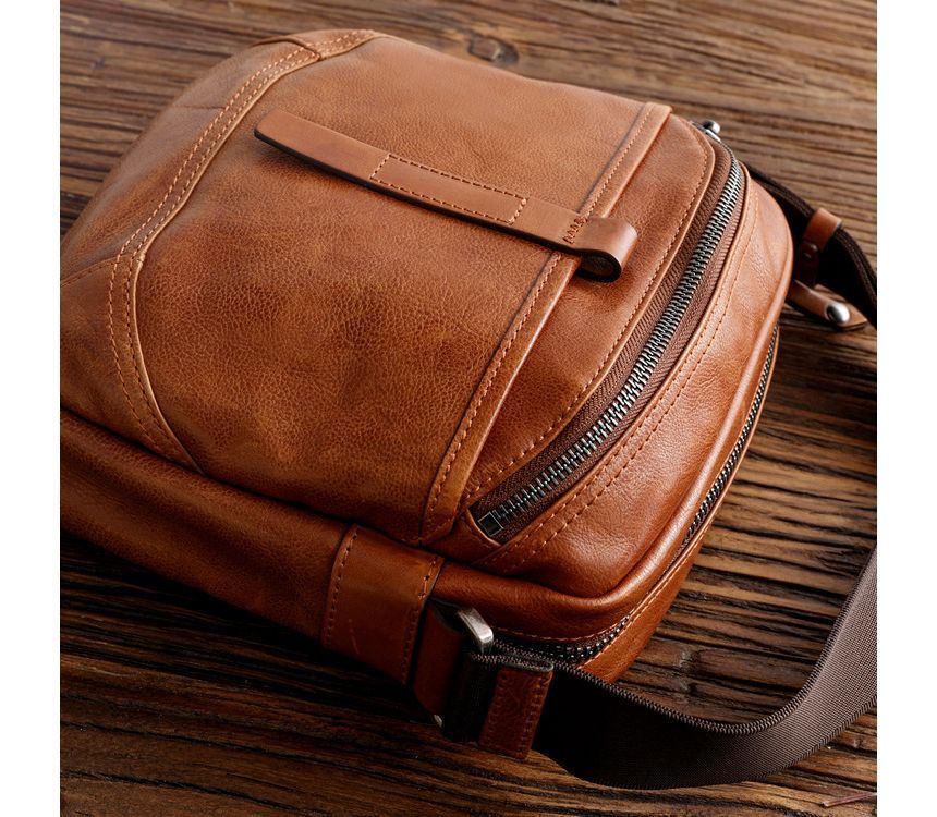 Wavecho - Echte leren crossbodytas
