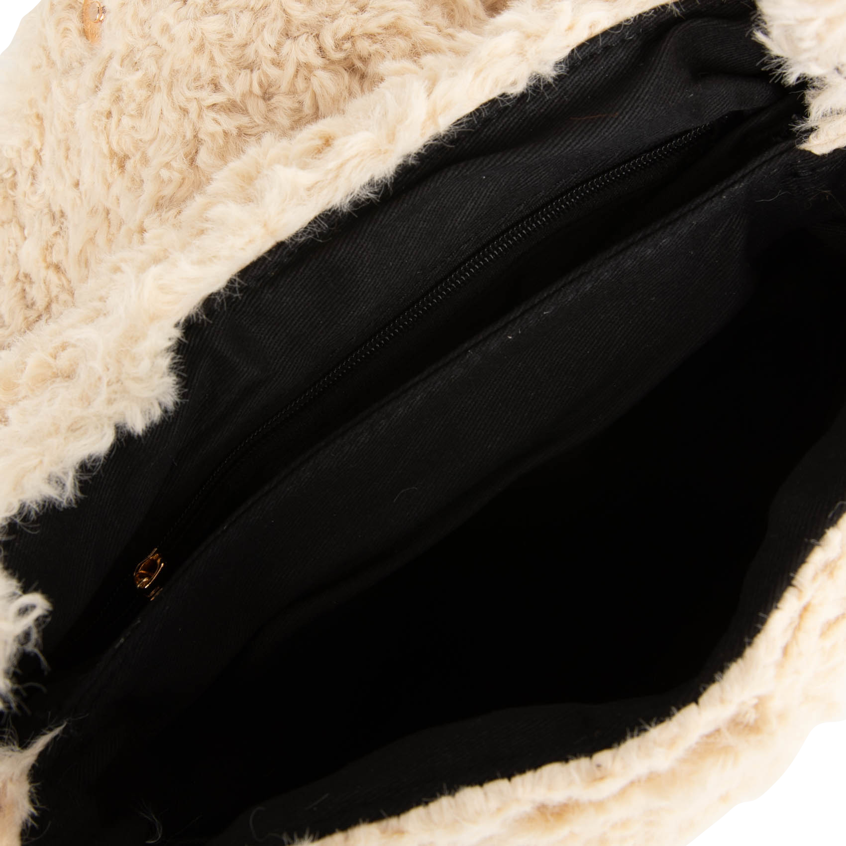 Sac épaule en sherpa | Blanc
