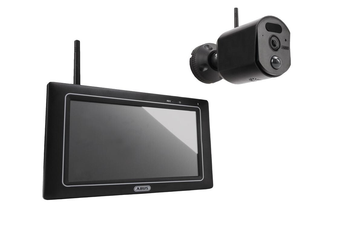 Überwachungsset EasyLook BasicSet PPDF17000<br>Sie suchen eine Sicherheitskamera, die ohne Internet, WLAN, Computer und Handy funktioniert? Die in Sekunden startklar und ausgesprochen einfach zu bedienen ist? Dann ist das ABUS EasyLook BasicSet genau