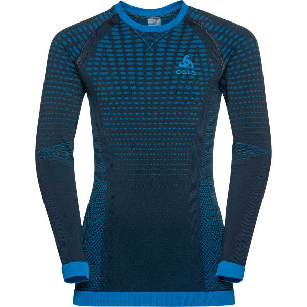 T-shirt thermique ODLO CREW NECK LS PERFORMANCE WARM KIDS DARK SAPPHIRE/INDIGO BUNTING