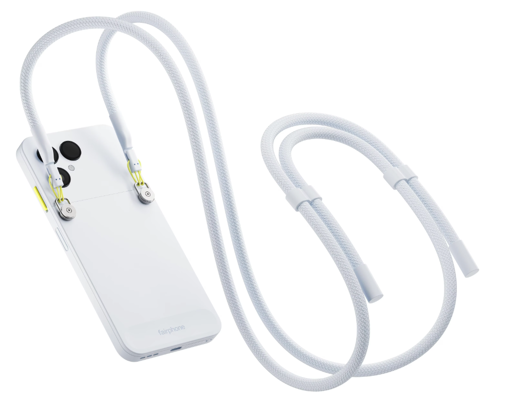 (75cm) Fairphone 6 Necklace Handykette mit Schrauben (F6LANY-1WH-WW1) - Weiss