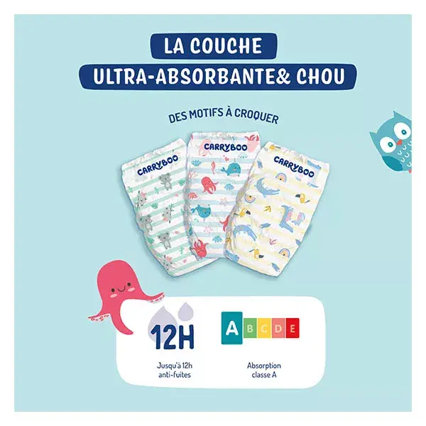 Carryboo Nature Fraldas Naturais e Repolho Tamanho 4+ (9-20kg), x42