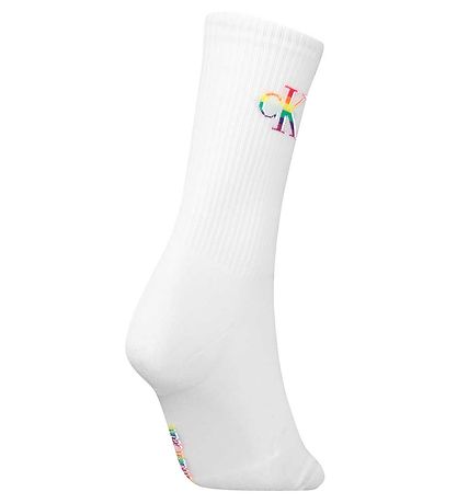 Calvin Klein Socken - Rib - Stolz - Weiß m. Logo