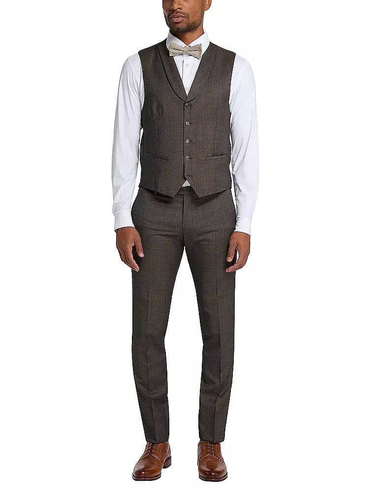 CG - CLUB OF GENTS Anzughose Slim Fit PASCAL braun