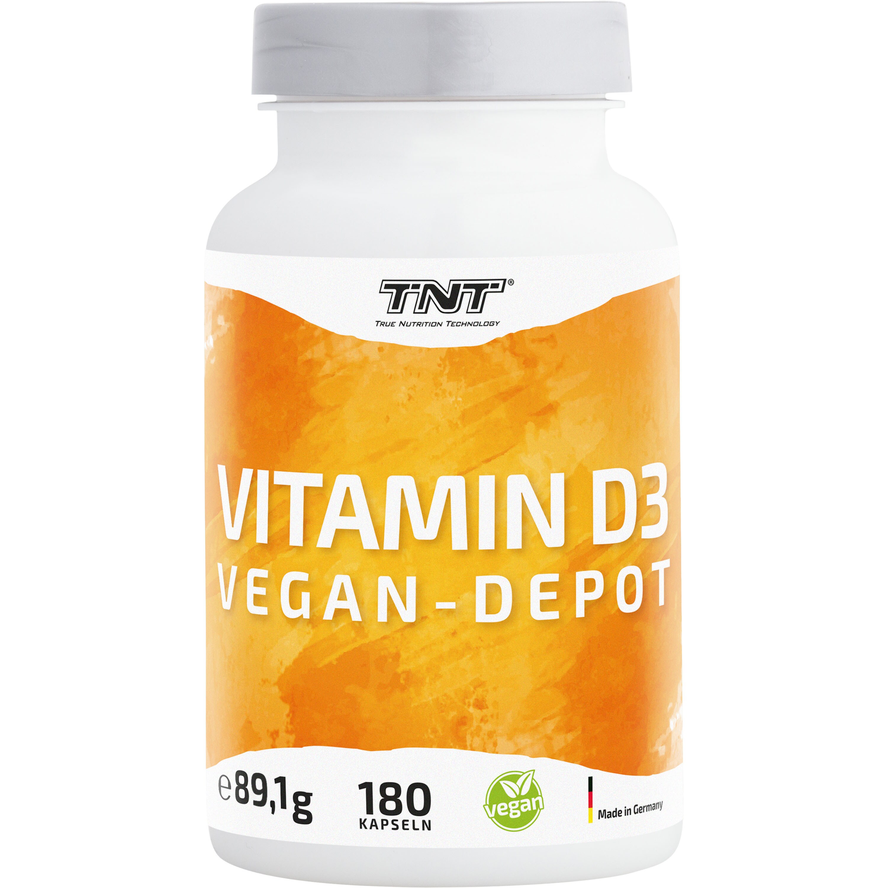 TNT Vitamin D3 Depotkapseln mit Vitamin D3 aus Flechten, 100% vegan