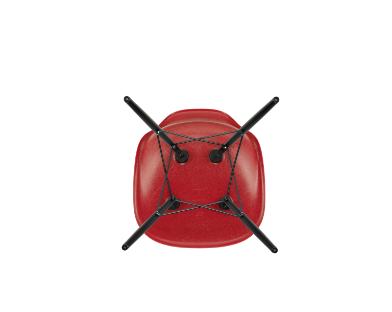 Vitra Eames DSW Fiberglass stoel esdoorn zwart, parchment