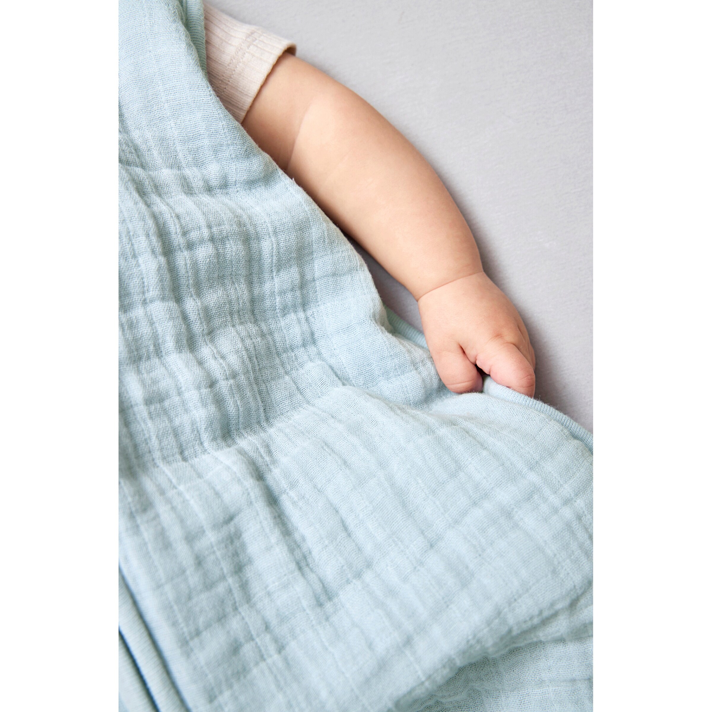 Meyco Baby Sommerschlafsack Mull 0.5 TOG Grey Blue