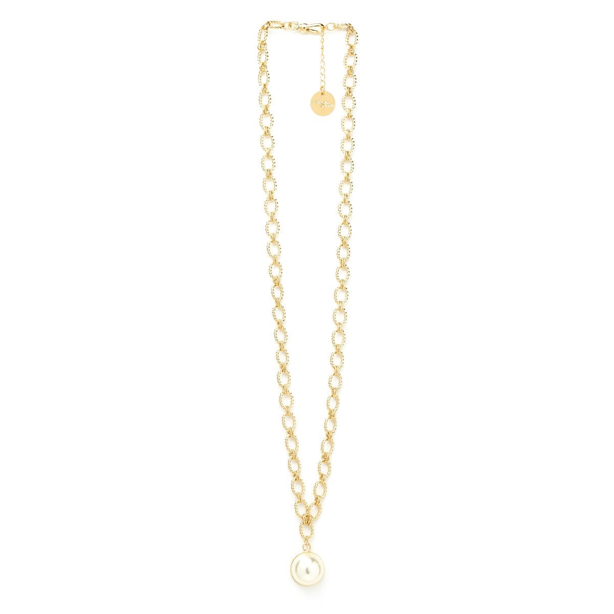maxi collier perle doré à l'or fin - NÉLYA