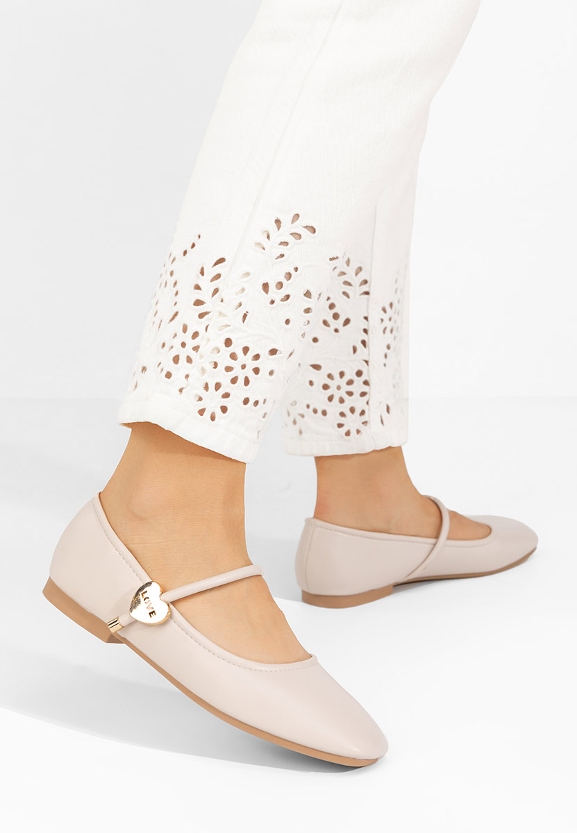 Ballerines femme beige Norina
