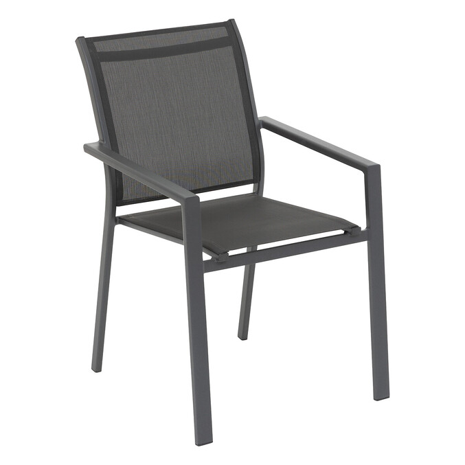 Ensemble table de bistro LAMBADA + 2 chaises empilables ESSENTIA Graphite