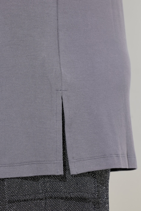 Blusenshirt, Straight Fit, Hemdkragen, 3/4-Ärmel