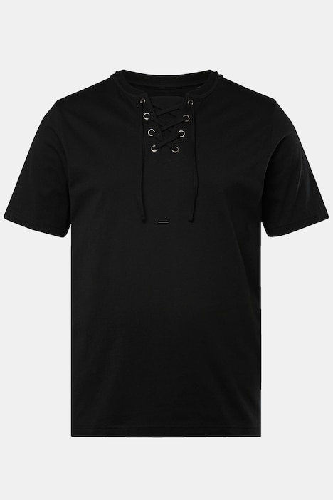 Men+ T-Shirt, Halbarm, Ausschnitt mit Schnürung, bis 84/86