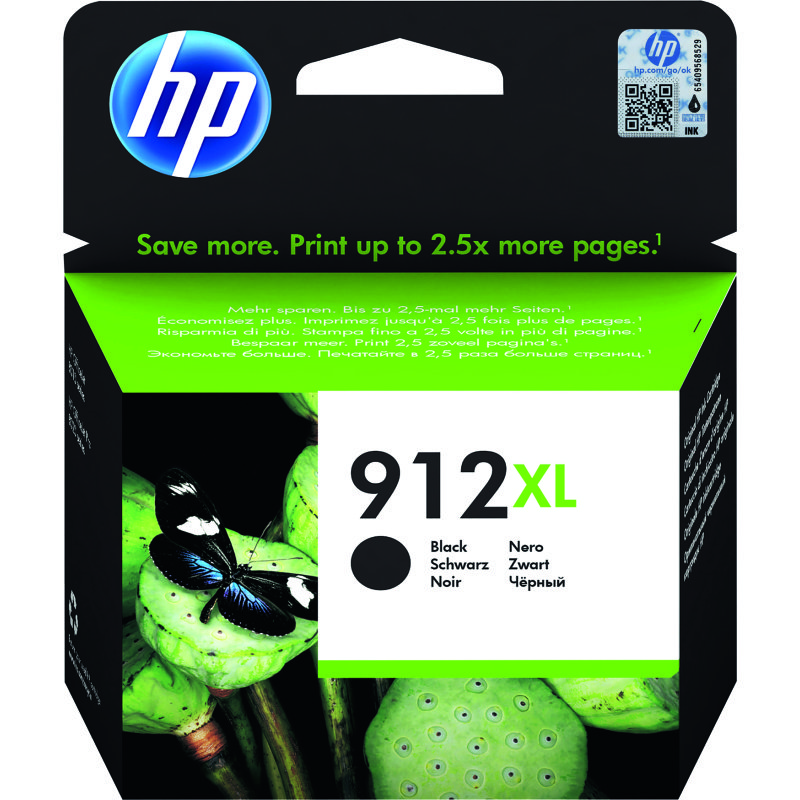 Cartouche HP 912XL haute capacité noire pour imprimante jet d'encre