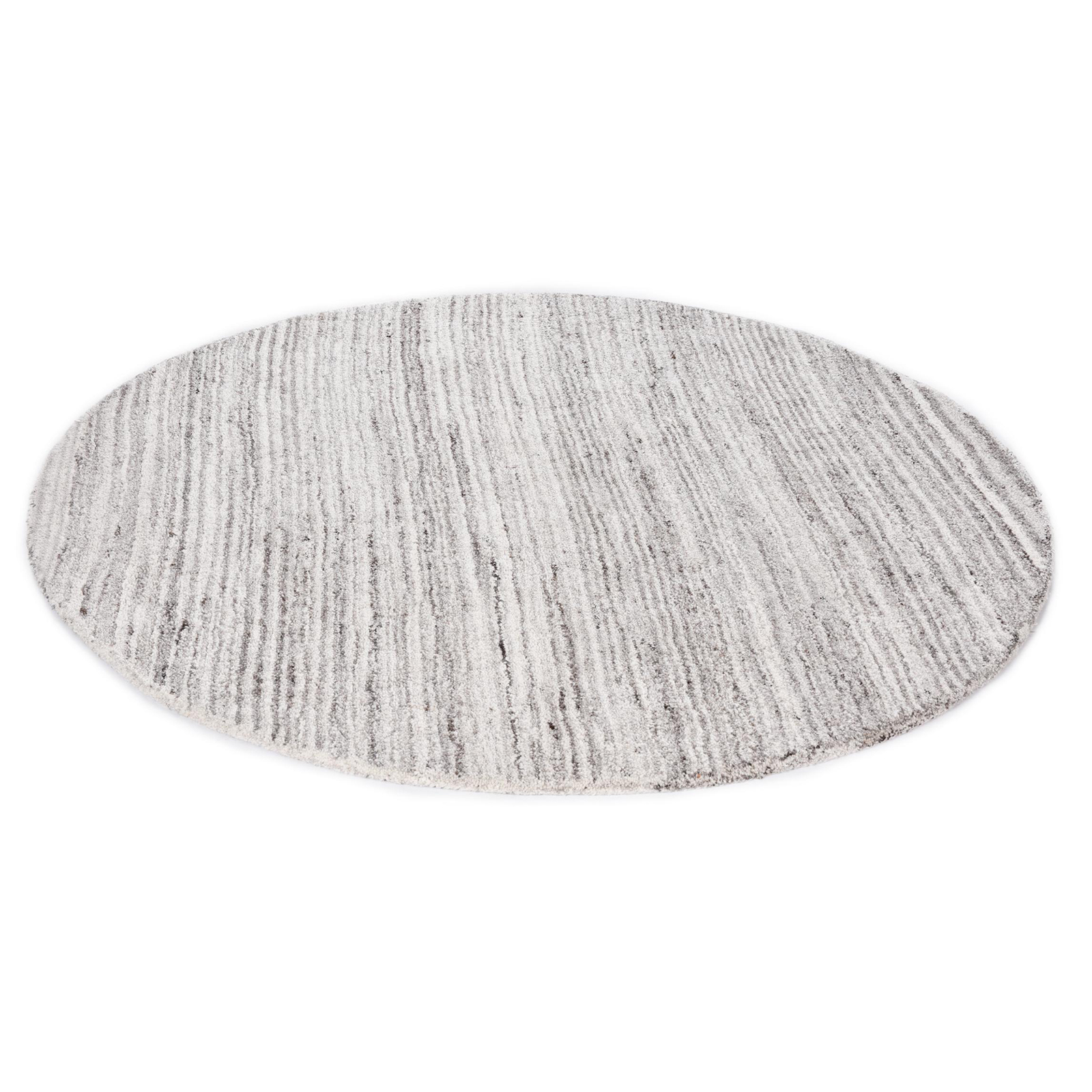 Teppich ROYAL BERBER - grau - rund - handgetuftet - Ø 100 cm