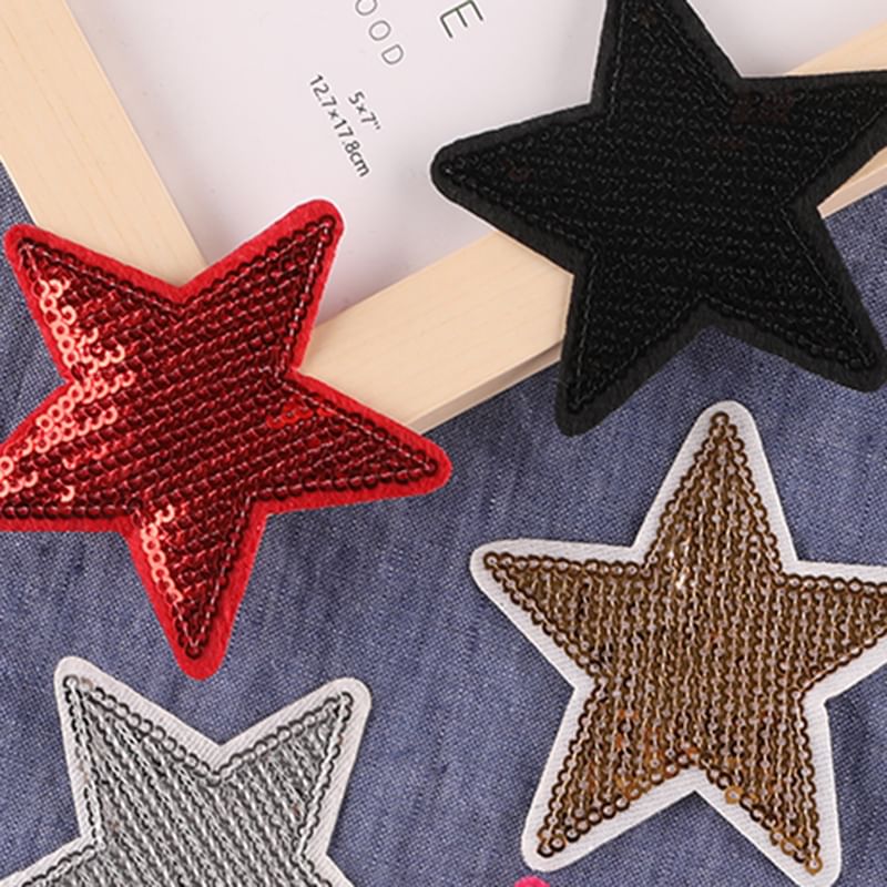 Embroidery Kingdom - Ster geborduurde applicatie patch (verschillende ontwerpen)