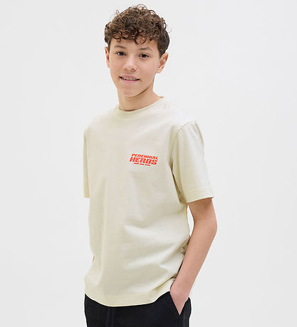 Jack & Jones T-Shirt - JcoInterlude - Sweet Mais m. Text