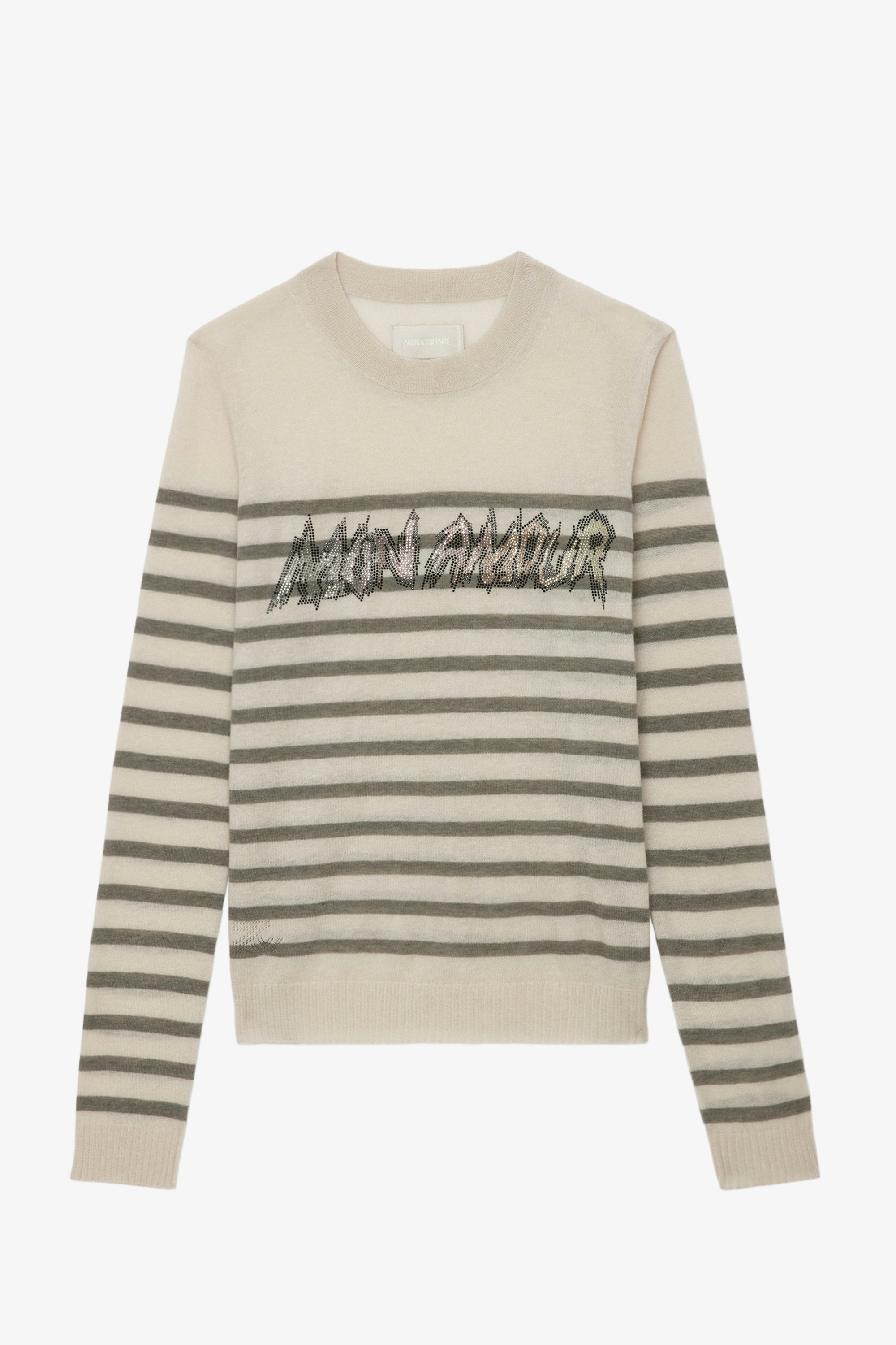 Pull Source Mon Amour Strass Cachemire
