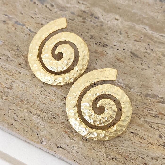 Boucles d'oreilles - Laiton plaqué or