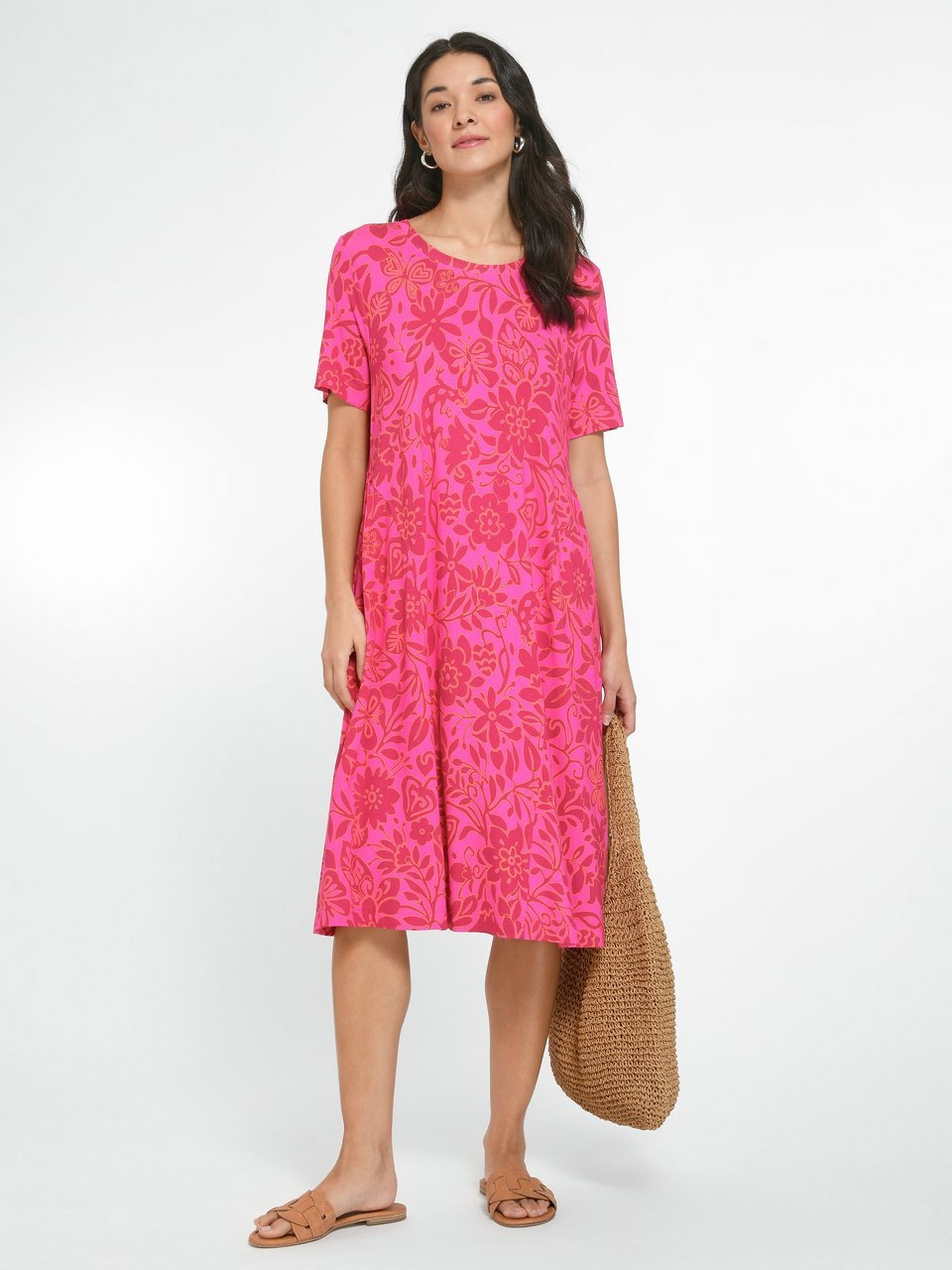 Jersey-Kleid mit 1/2-Arm