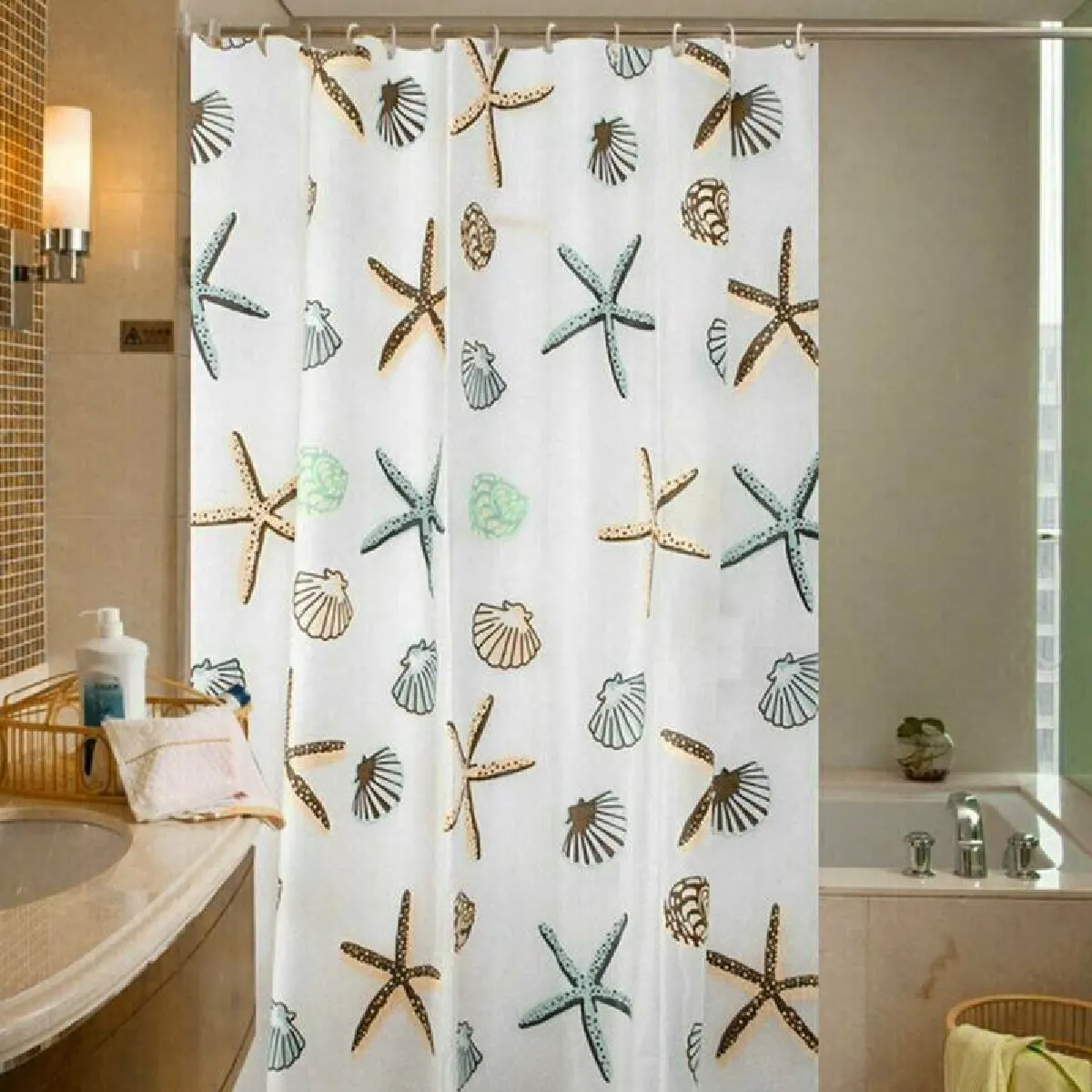 Universal Rideau de douche moderne - 180x200 cm