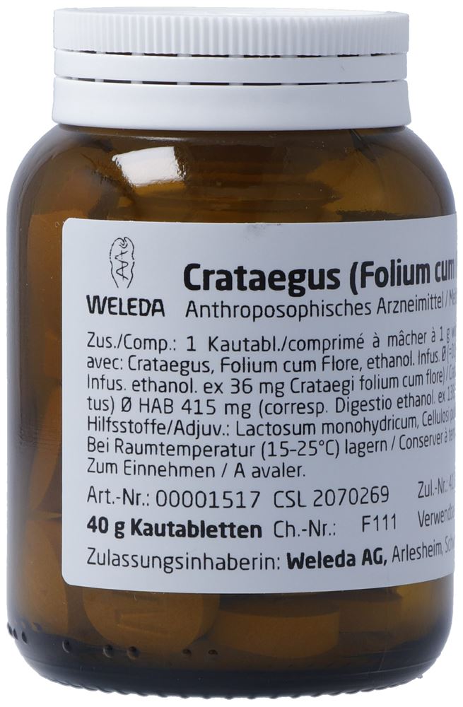 Weleda Crataegus Folium cum Flore et Fructus Kautabl 40 g