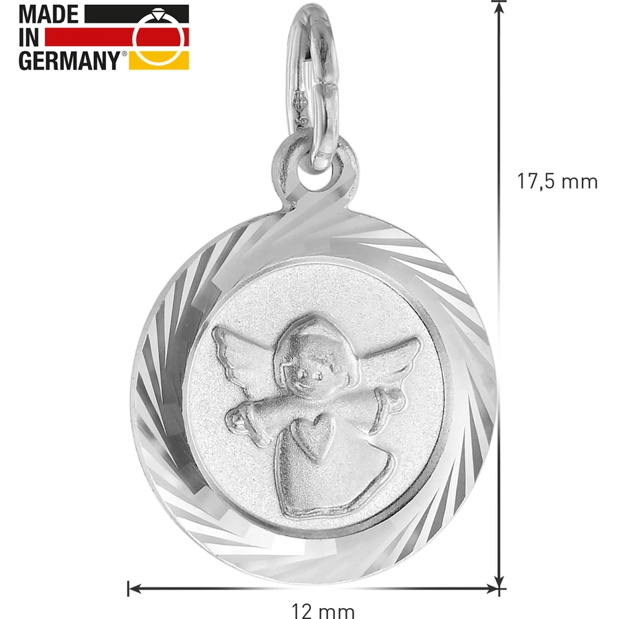 trendor Mädchen-Halskette Schutzengel 925 Silber silver